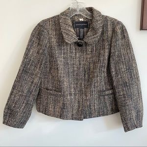 Banana Republic cropped wool blend jacket
